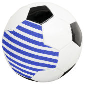 Chic Blue Geometric Stripes Fußball (Dreiviertel)