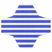 Chic Blue Geometric Stripes Fußball (Flach)