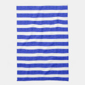 Chic Blue Geometric Stripes Geschirrtuch (Vertikal)