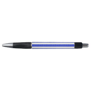 Chic Blue Geometric Stripes Kugelschreiber