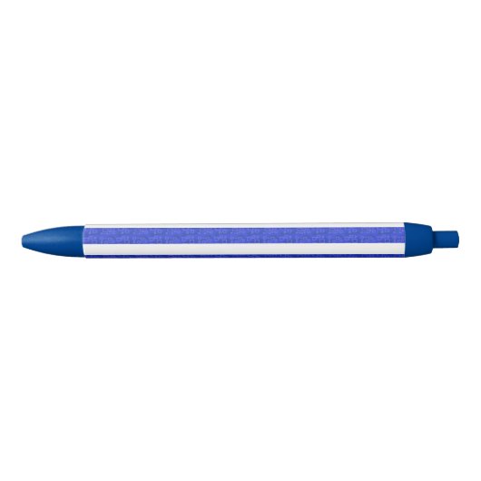 Chic Blue Geometric Stripes Kugelschreiber (Vorderseite)