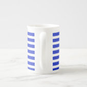 Chic Blue Geometric Stripes Spezielle Tasse (Rückseite)