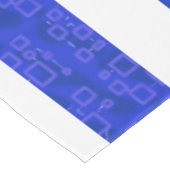 Chic Blue Geometric Stripes Tablecloth Tischdecke (Schrägansicht)