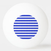 Chic Blue Geometric Stripes Tischtennisball (Vorderseite)