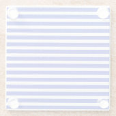Chic Blue Geometric Stripes Untersetzer (Rückseite)