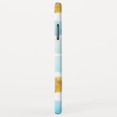 Chic Blue & Gold lackierte Aquarellfarbenmonogramm Case-Mate iPhone Hülle (Hinten/Rechts)