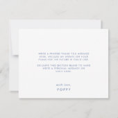 Chic Blue Grad Cap Abschluss Vielen Dank Dankeskarte (Rückseite)