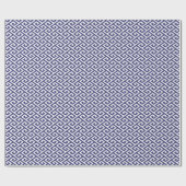 Chic Blue Greek Schlüssel geometrische Muster mono Geschenkpapier (Flach)