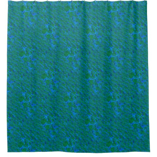 Chic Blue Green Unterwasser Texturierte Muster Duschvorhang (Vorderseite)