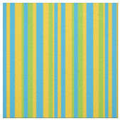 Chic Blue Green Yellow Stripes Daisy Chains Fabric Stoff (Muster)