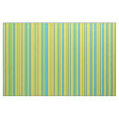 Chic Blue Green Yellow Stripes Daisy Chains Fabric Stoff (Fat Quarter (45,7 x 55,9 cm))