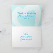 Chic Blue Hawaii Martini Danke Karte (Innenseite)