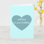 Chic Blue Heart Karte (Gelbe Blume)