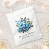 Chic Blue Hydrangea Floral Butterfly Brautparty Geschenktütchen (Ausgeschnitten)