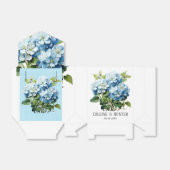 Chic Blue Hydrangea Floral Wedding Geschenkschachtel (Ungefaltet)