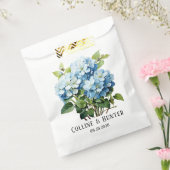 Chic Blue Hydrangea Floral Wedding Geschenktütchen (Versiegelt)