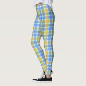 Chic Blue Karo Pattern Leggings (Links)