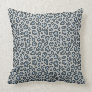 Chic Blue Leopard Druckmuster Kissen