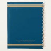 Chic Blue, Light Brown & Elegante Real Anwesen Age Planer (Rückseite)