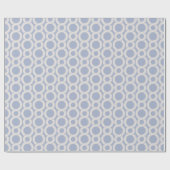 Chic blue marokkanisches Kreismuster Monogramm Geschenkpapier (Flach)