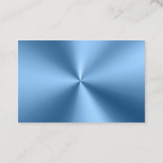 Chic Blue Metallic moderne Visitenkarte (Rückseite)