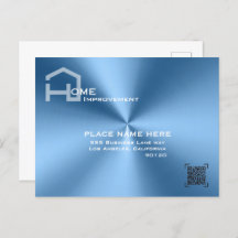 Chic Blue Metallic Modernes Business