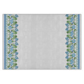 Chic Blue Morning Glory Border Glass Cutting Board Schneidebrett (Vorderseite)