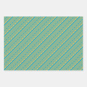 Chic Blue 'n Yellow Wrapping Paper Flat Sheet Set Geschenkpapier Set (Vorderseite 2)