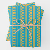 Chic Blue 'n Yellow Wrapping Paper Flat Sheet Set Geschenkpapier Set (Beispiel)