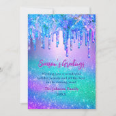 Chic blue ombre Glitzer Tropfen Weihnachten Neues  (Vorderseite)