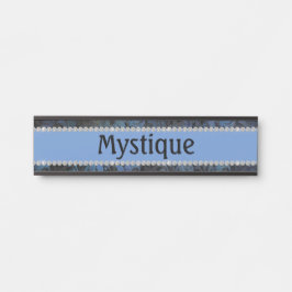 Chic Blue Paisley Diamond Custom Horst Stall Türschild