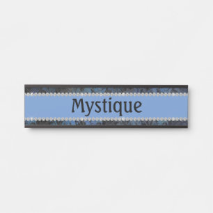 Chic Blue Paisley Diamond Custom Horst Stall Türschild