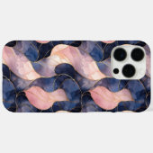 Chic Blue Pink Abstrakt Case-Mate iPhone Hülle (Rückseite (Horizontal))