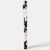 Chic Blue Pink Abstrakt Floral Case-Mate iPhone Hülle (Rückseite / Links)