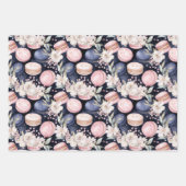Chic Blue Pink Abstrakt Geschenkpapier Set (Vorderseite 2)