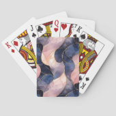 Chic Blue Pink Abstrakt Spielkarten (Rückseite)