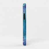 Chic Blue Pink Iridescent Glitzer Monogramm Case-Mate iPhone Hülle (Hinten/Rechts)