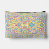 Chic Blue Pink Lila Orange Paisley Pattern Zubehörtasche (Vorderseite)