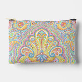 Chic Blue Pink Lila Orange Paisley Pattern Zubehörtasche (Vorderseite)