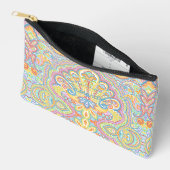 Chic Blue Pink Lila Orange Paisley Pattern Zubehörtasche (Offen)