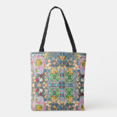 Chic blue pink sicilian citrus floral tiles dopp tasche (Rückseite)