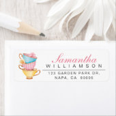 Chic Blue, Pink & Yellow Vintag Stack Tees Cups (Insitu)