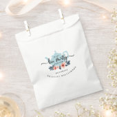 Chic Blue Polka Dot Vintag Tee Party Babydusche Geschenktütchen (Ausgeschnitten)