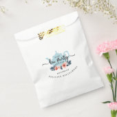 Chic Blue Polka Dot Vintag Tee Party Babydusche Geschenktütchen (Versiegelt)