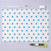 Chic Blue Polka dots Tissue Paper Seidenpapier (Handwerk)