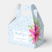 Chic Blue Portugiesisch Azulejo Mosaic Lily Vielen Geschenkschachtel (Rückseite)