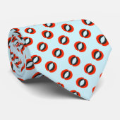 Chic Blue Red Black Pattern Krawatte (Gerollt)