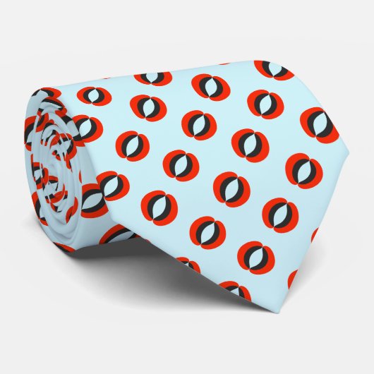 Chic Blue Red Black Pattern Krawatte (Gerollt)