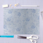 Chic Blue Rose Blütensilber Schimmer Seidenpapier (Handwerk)