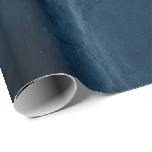 Chic Blue Rose Gold Glitzer Agate Custom Monogram Geschenkpapier (Rolleneckpunkt)